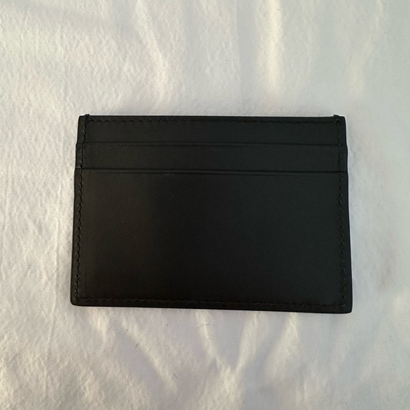 NWOT Gucci Card Case Holder Black Leather GG gold logo authentic NEW - Picture 3 of 4